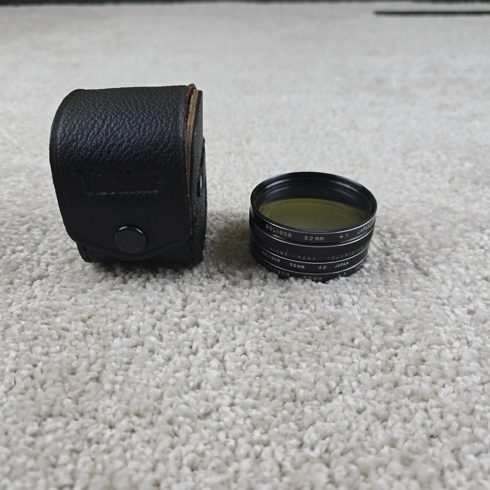 Soligor Vivitar Camera Lens Filter Set‎ 52mm Black Polarizing Close-Up +1 +2 +3